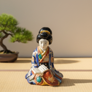 Vintage Japanese Oriental Doll Figurine – Hand-Painted Collectible