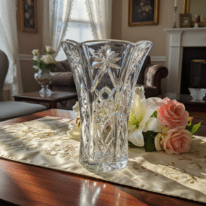Classic Crystal Vintage Vase – Elegant Cut Glass Design