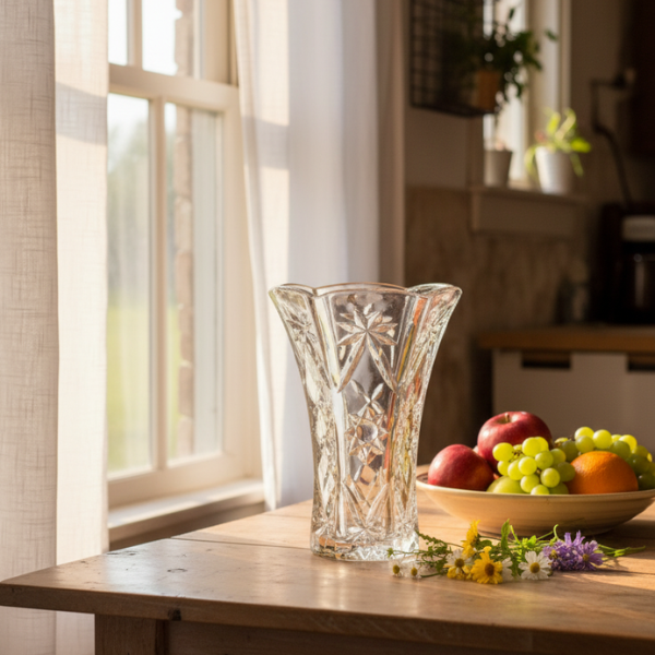 Classic Crystal Vintage Vase – Elegant Cut Glass Design