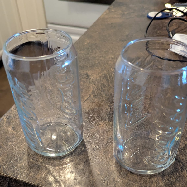 Set of 2 Vintage Cola Glasses – Classic Collectible Drinkware