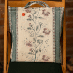 Vintage Tapestry Yarn Holder – Folding Knitting & Sewing Caddy