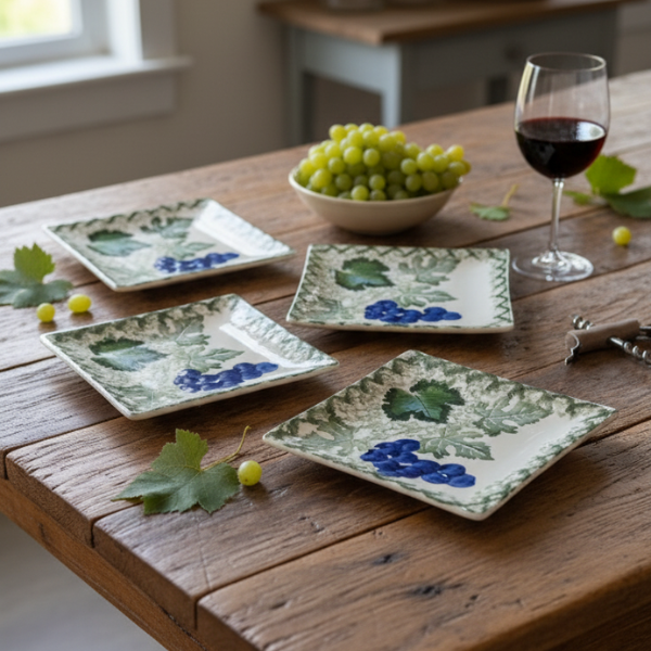 4 Italian Ceramic Platters – Perfect for Hosting