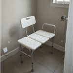 Medigas White 3-Seater Shower Chair – Safe & Comfortable Seating for Stand-Up Showers
