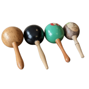 Vintage Wooden Maracas Set (1) – Handcrafted Musical Shakers - Image 4